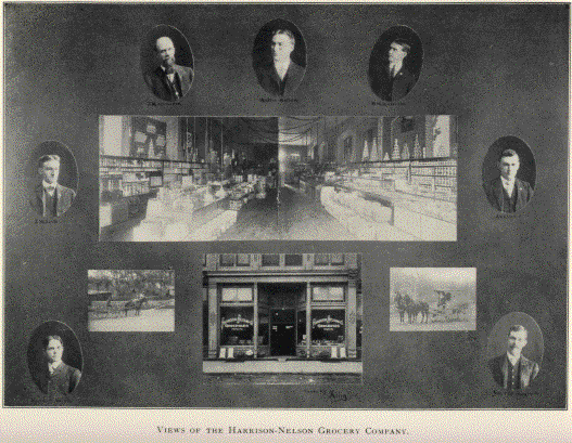 Interior of the Harrison-Nelson Grocery Company.