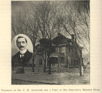 Picture of C.H. Angevine and his home.