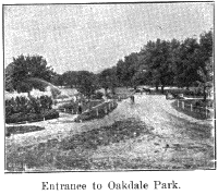 Entrance to Oakdale Park.