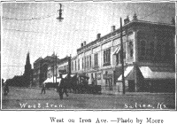 West on Iron Ave.