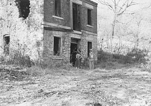Front view of Quindaro ruins taken in 1953 by Dick Ristow